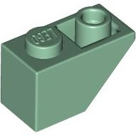 Lego kostka (kostička) 1x2 sklon (šikmá) 45° invertovaná, pískově zelená (4153280, 4623297)